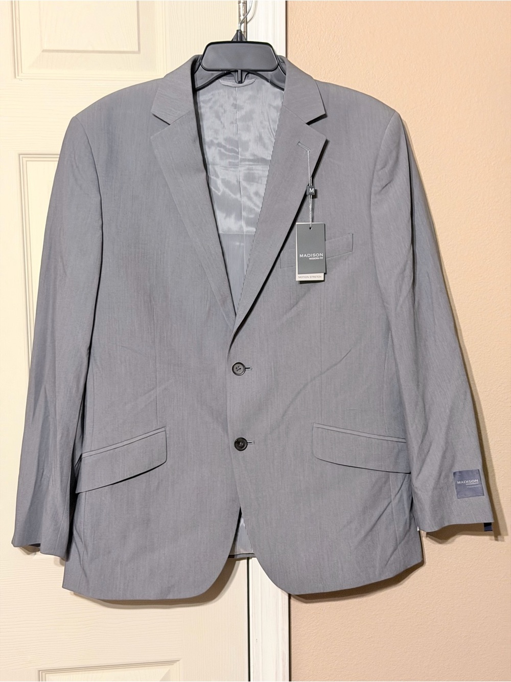 Madison Light Gray Men's Two-Button Sport Coat